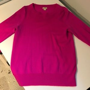 JCrew Factory Pink 3/4 Sleeve Sweater Medium